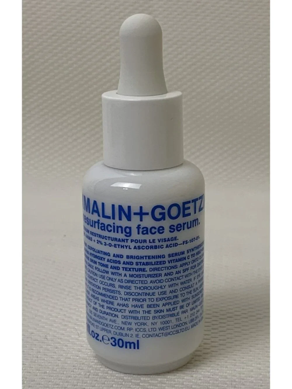 Malin+Goetz Resurfacing Face Serum 30ml Exfoliate Brighten 1 Fl Oz Made USA NEW